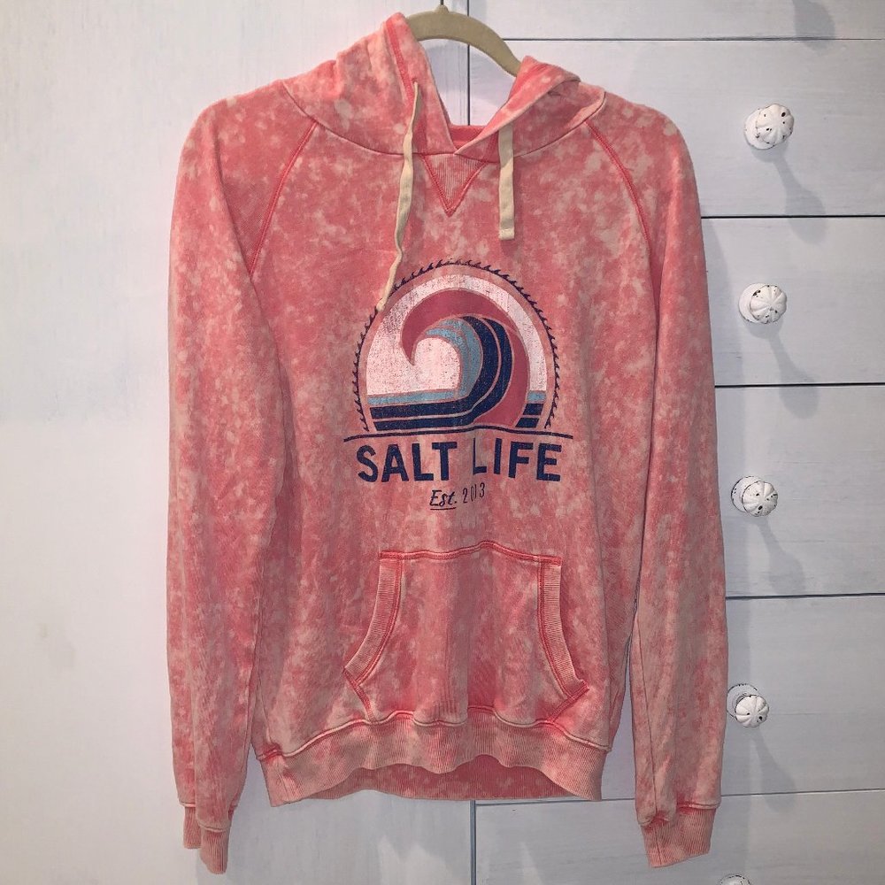 Pink Tie-Dye Salt Life Pullover Sweatshirt